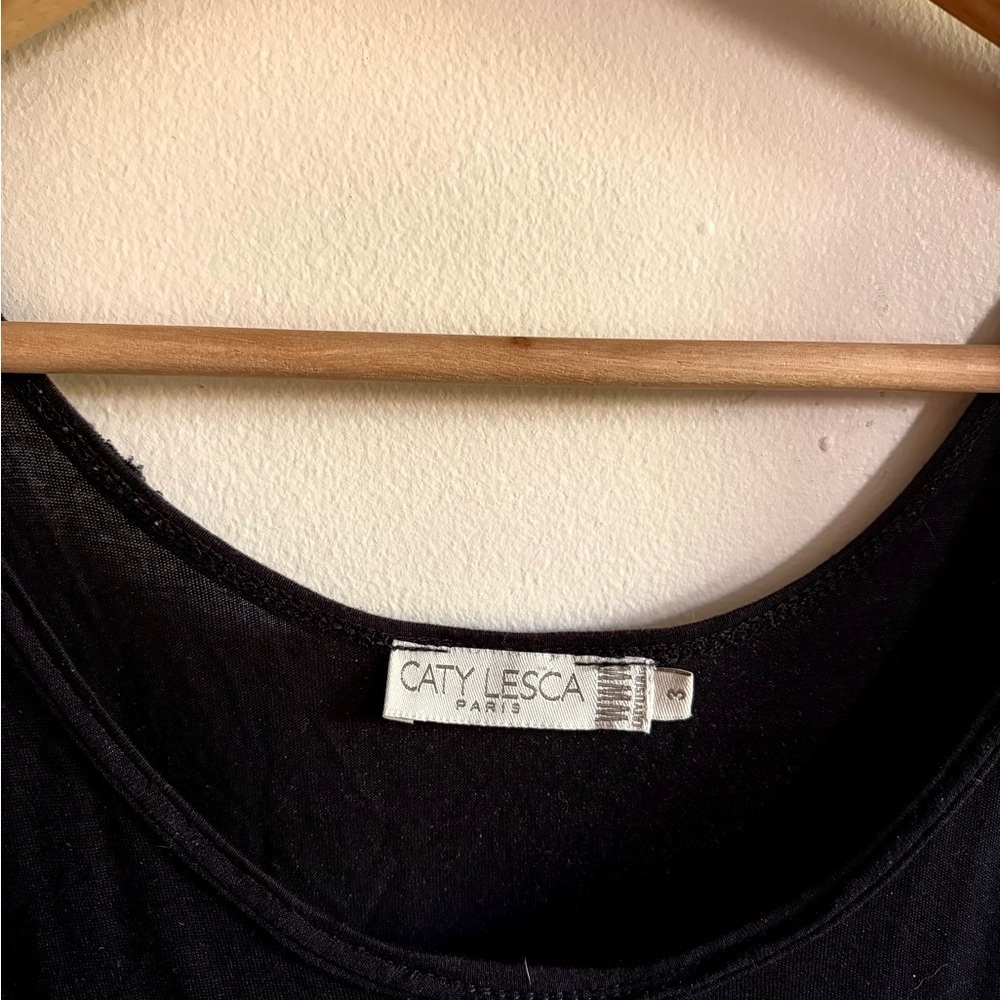 Caty Lesca Paris Avant-Garde Black Tank – Size 3 (Fits S–L) - Picture 3 of 4